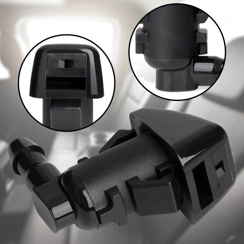 Belleone 2PCS Front Windshield Washer Nozzle Fit for 2008-2012 Jeep Liberty, 2006-2010 Jeep Commander, 2007-2011 Dodge Nitro, Replacement for Part # 55157319AA 4806312AA, Spray Jet Kit - Image 4
